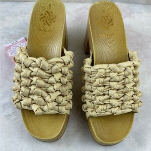 Sam & Libby Tan Woven Mules